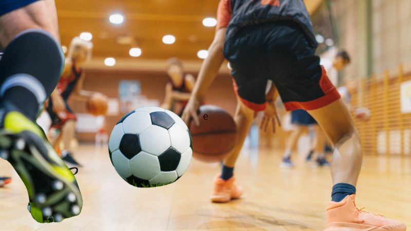 バスケットとサッカー